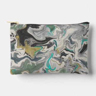 Pochette À Accessoires Stone Marbling with Turquoise Veins Small