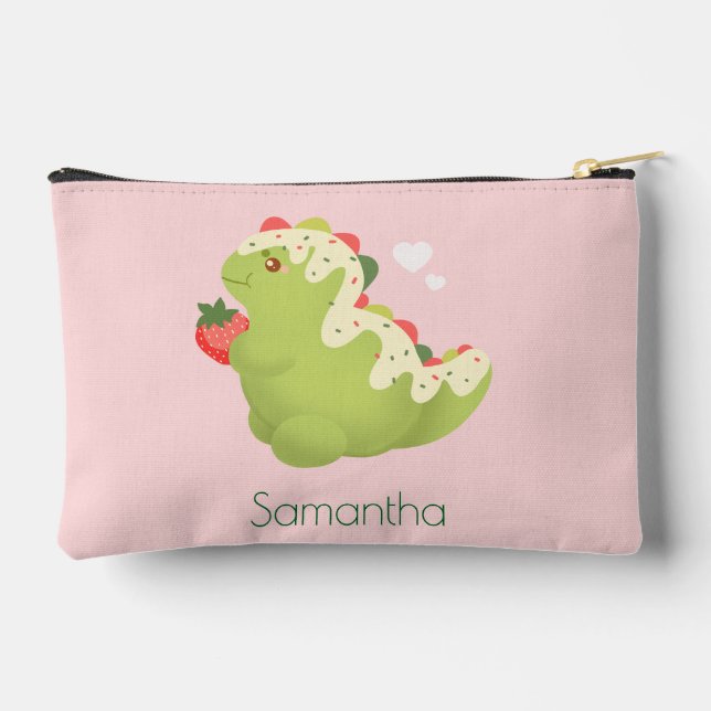 Pochette À Accessoires Strawberry Matcha Dinosaur  (Verso)