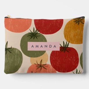 Pochette À Accessoires Style de jardin de tomates rétro personnalisé