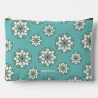 Style géométrique Turquoise Floral Mandala personn