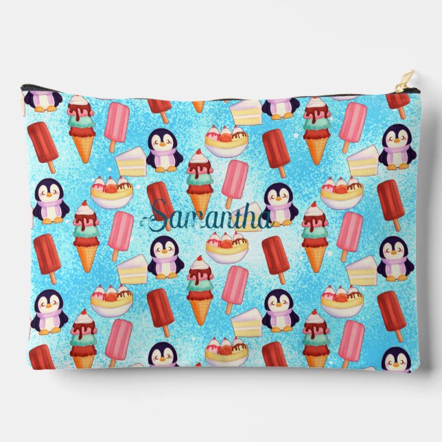 Pochette À Accessoires Sucres de crème glacée de pingouin (Verso)