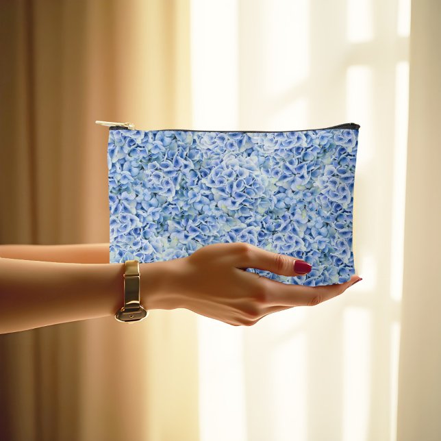 Pochette À Accessoires Superbes hydrangées bleues - motif floral (Créateur téléchargé)