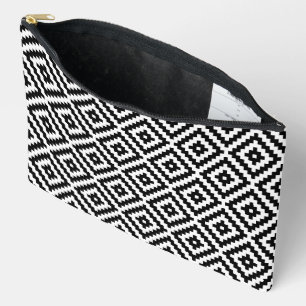 Pochette À Accessoires Symbole aztèque bloc grand Motif BW