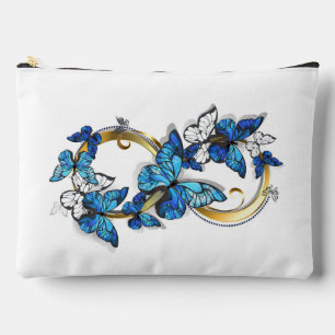 Pochette À Accessoires Symbole infini de papillons Morpho bleus