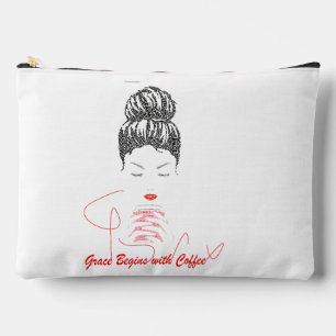 Pochette À Accessoires T-shirt à typographie 'La grâce commence avec le c