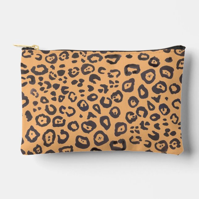 Pochette À Accessoires Tableau Motif animal Empreinte de léopard (Recto)