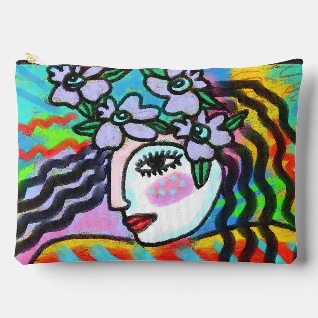 Pochette À Accessoires Tableau numérique Abstrait original (Recto)