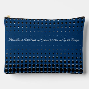 Pochette À Accessoires Tagline promotionnelle demi-ton bleu noir blanc