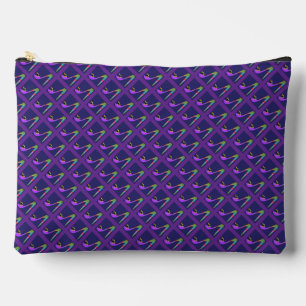 Pochette À Accessoires Talons Hauts à Design Diagonal Cosmétique Violet