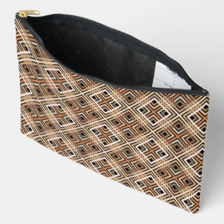 Pochette À Accessoires Tan sur les formes géométriques noires