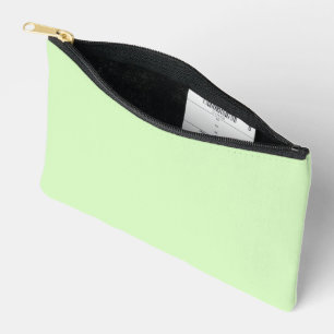 Pochette À Accessoires Tea vert pastel Feuille couleur solide
