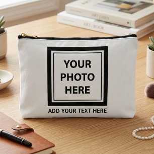 Pochette À Accessoires Télécharger une photo et ajouter du texte - Person