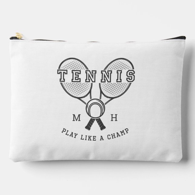 Pochette À Accessoires TENNIS monogramme personnalisé (Recto)