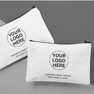 Pochette À Accessoires Texte et logo personnalisés l Promotionnels noir e