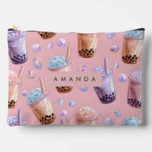 Pochette À Accessoires Thé aux perles pastel personnalisé Rêve esthétique