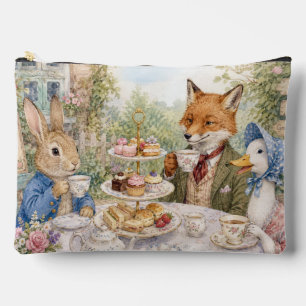 Pochette À Accessoires Thé de l'après-midi classique lapin canard renard