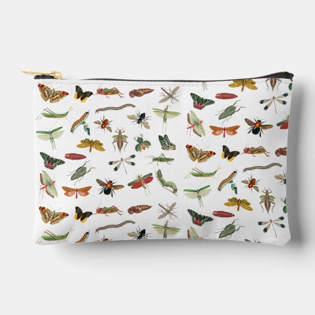 Pochette À Accessoires Thème de fête d'anniversaire de l'insecte Vintage  (Recto)