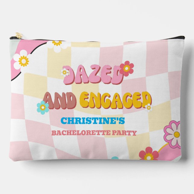 Pochette À Accessoires Thème les années 70 soirée Bachelorette rasée et e (Recto)