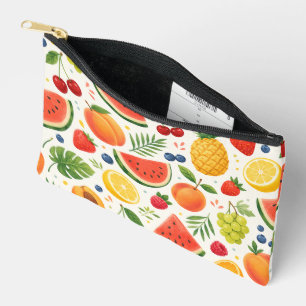 Pochette À Accessoires Tissu à motif de fruits d'été Pastèque tropicale