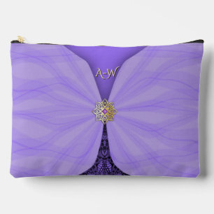 Pochette À Accessoires Tissu Illusion de Luxe Violet Monogrammé
