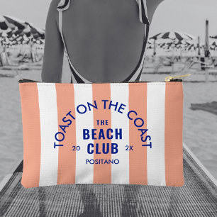 Pochette À Accessoires Toast Sur La Côte Le Beach Club Pink Stripe
