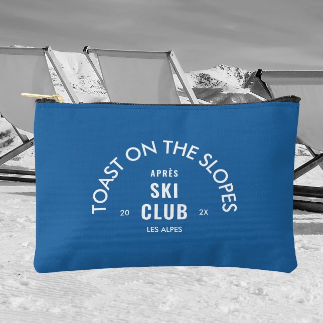 Pochette À Accessoires Toast Sur Les Pistes Après Ski Club Sky Blue (Créateur téléchargé)