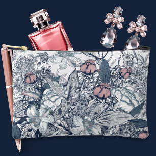 Pochette À Accessoires Toile rose et marine