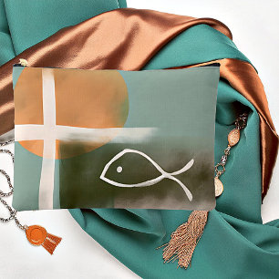 Pochette À Accessoires Tons de terre croisés et art minimaliste de poisso
