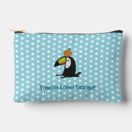 Pochette À Accessoires Toucan Loves Orange