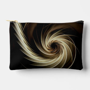 Pochette À Accessoires Tourbillon doré sur fond noir
