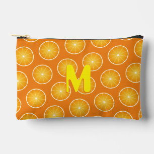 Pochette À Accessoires Tranches de fruit jaune orange juteux cool Monogra