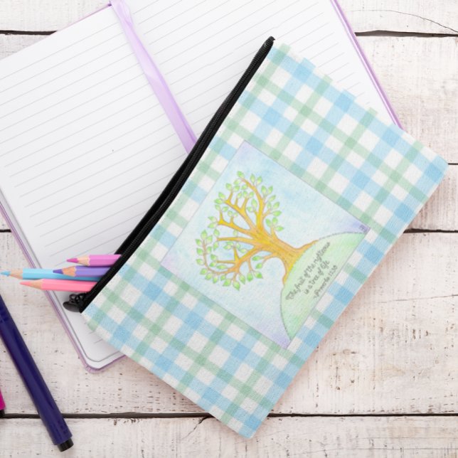 Pochette À Accessoires Tree of Life Plaid (Créateur téléchargé)