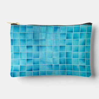 Pochette À Accessoires Trousse de Maquillage Calme Carreaux Bleus