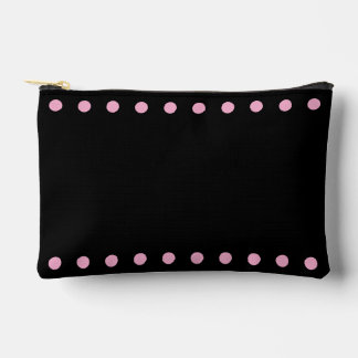 Pochette À Accessoires Trousse de Maquillage Perles (Noir & Rose)