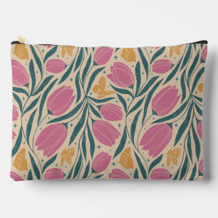 Pochette À Accessoires Tulipes et papillons