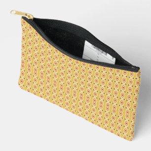Pochette À Accessoires un arrière - plan orange et jaune avec cercles