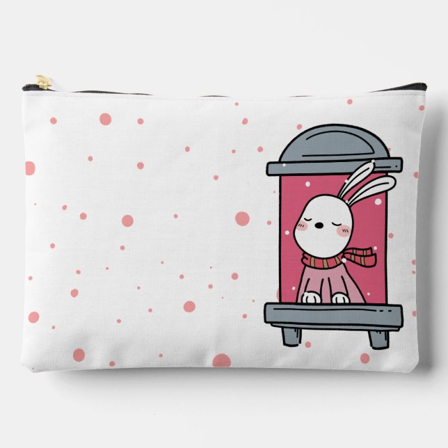 Pochette À Accessoires Un Lapin À La Fenêtre (Recto)