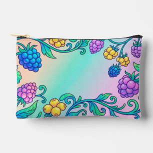Pochette À Accessoires Un motif de baies psychédéliques vibrant