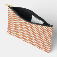 un motif géométrique orange et blanc