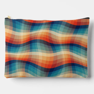 Pochette À Accessoires Vagues Rétro Colorées Vintage