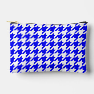 Pochette À Accessoires Vérification de la base de fonds bleu et blanc