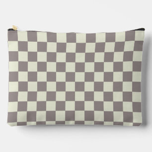Pochette À Accessoires Vérification de la crème et du gris