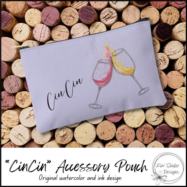 Pochette À Accessoires Verres à vin Clinique en Aquarelle et Encre (Créateur téléchargé)