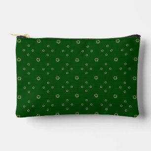 Pochette À Accessoires Vert Kelly Soleil Zinnia Doré