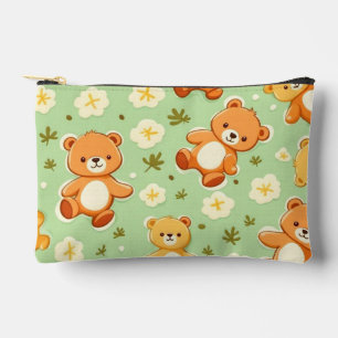 Pochette À Accessoires Vert motif et feuille mignon