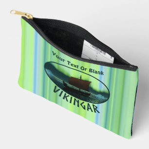 Pochette À Accessoires Viking Navire Et Lumières Du Nord