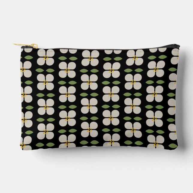 Pochette À Accessoires Vins d'ivoire - Accessoires Floraux Pouch (Recto)