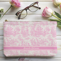 Vintage bébé rose toile de jouy imprimé