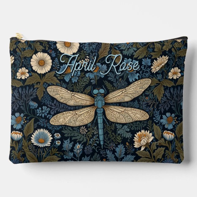 Pochette À Accessoires Vintage blue Dragonfly (Recto)