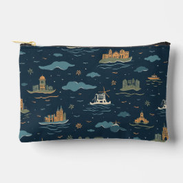 Pochette À Accessoires Vintage Travel Pattern Pouch